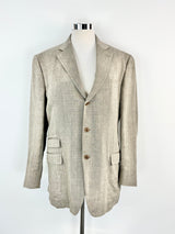 Lanificio F. LLi Cerruti Taupe Cashmere Blend Suit Jacket - 54R