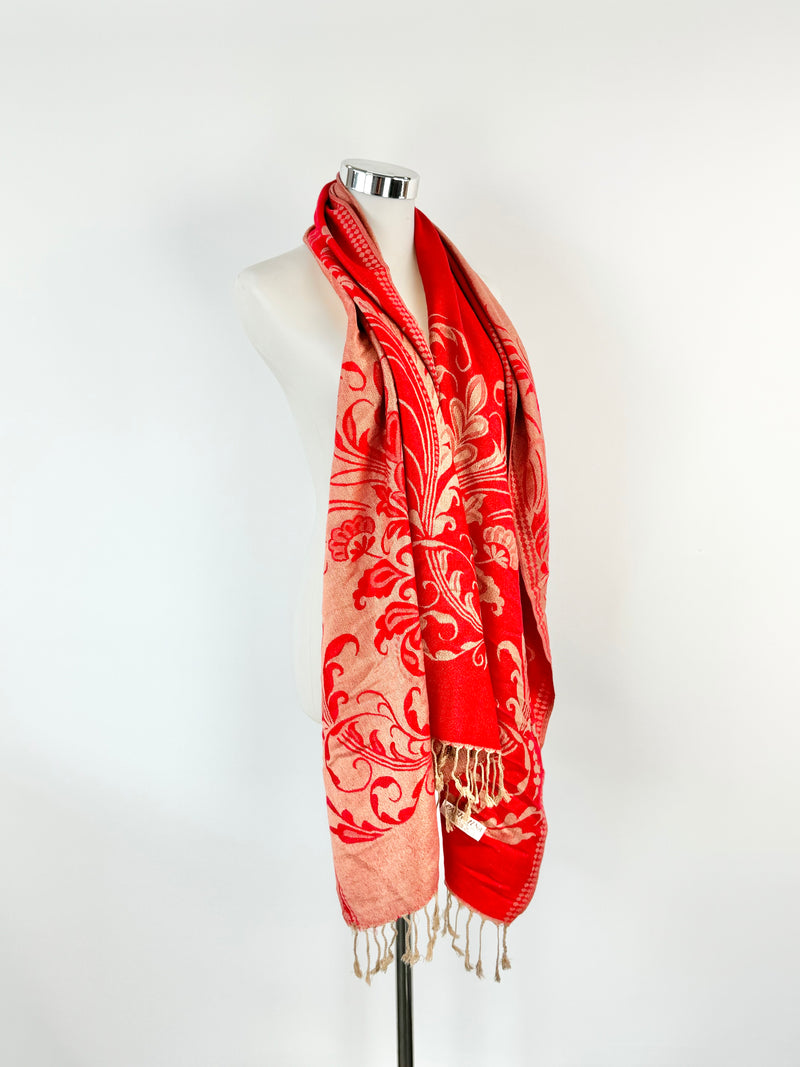 Red & Gold Pashmina