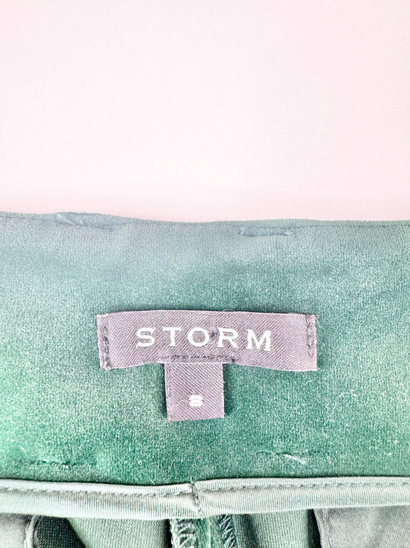 Storm Forest Green Velvet Two Piece Suit - AU8