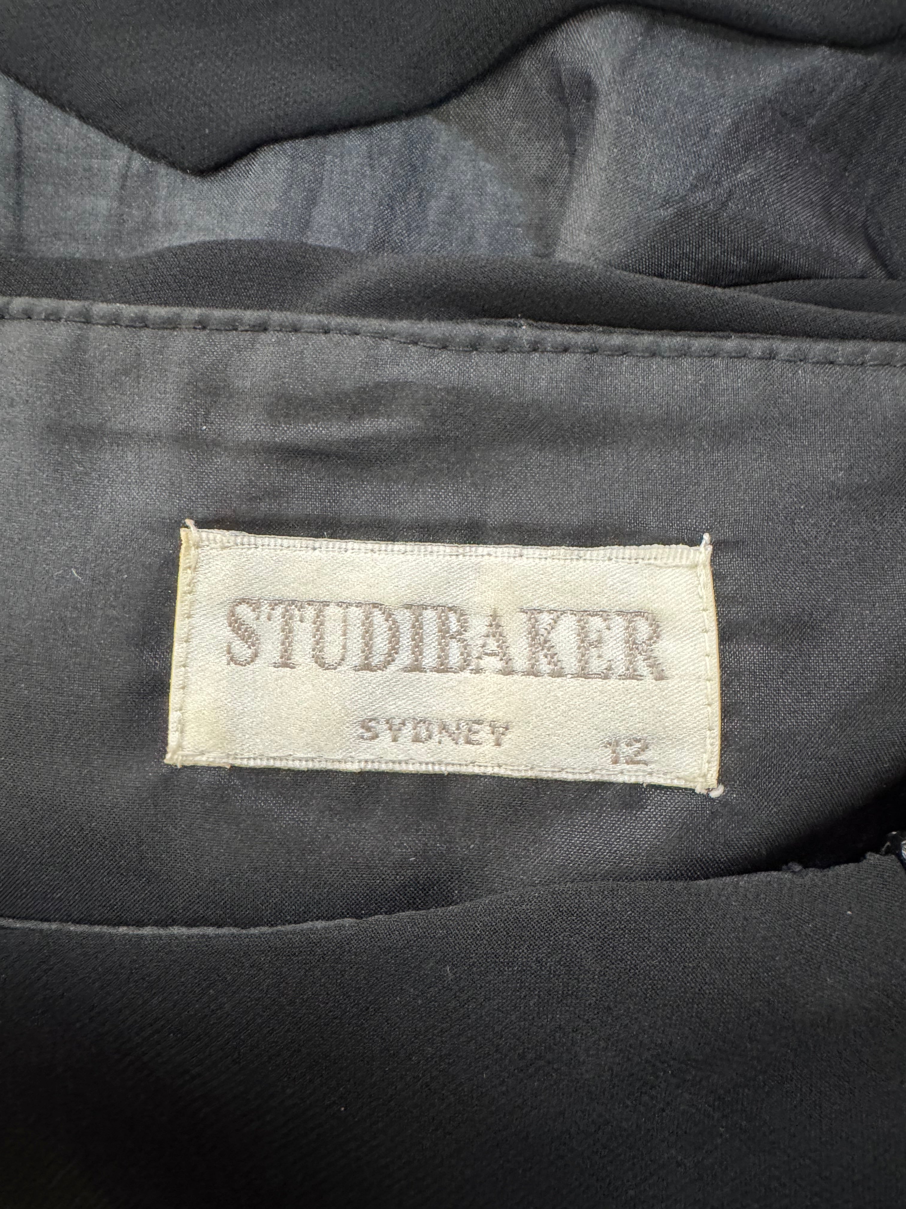 Studibaker Black Fluttery Layer Midi Dress - AU10/12