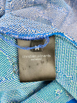 Christian Wijnants Blue Floral Knitwear T-Shirt - AU10/12