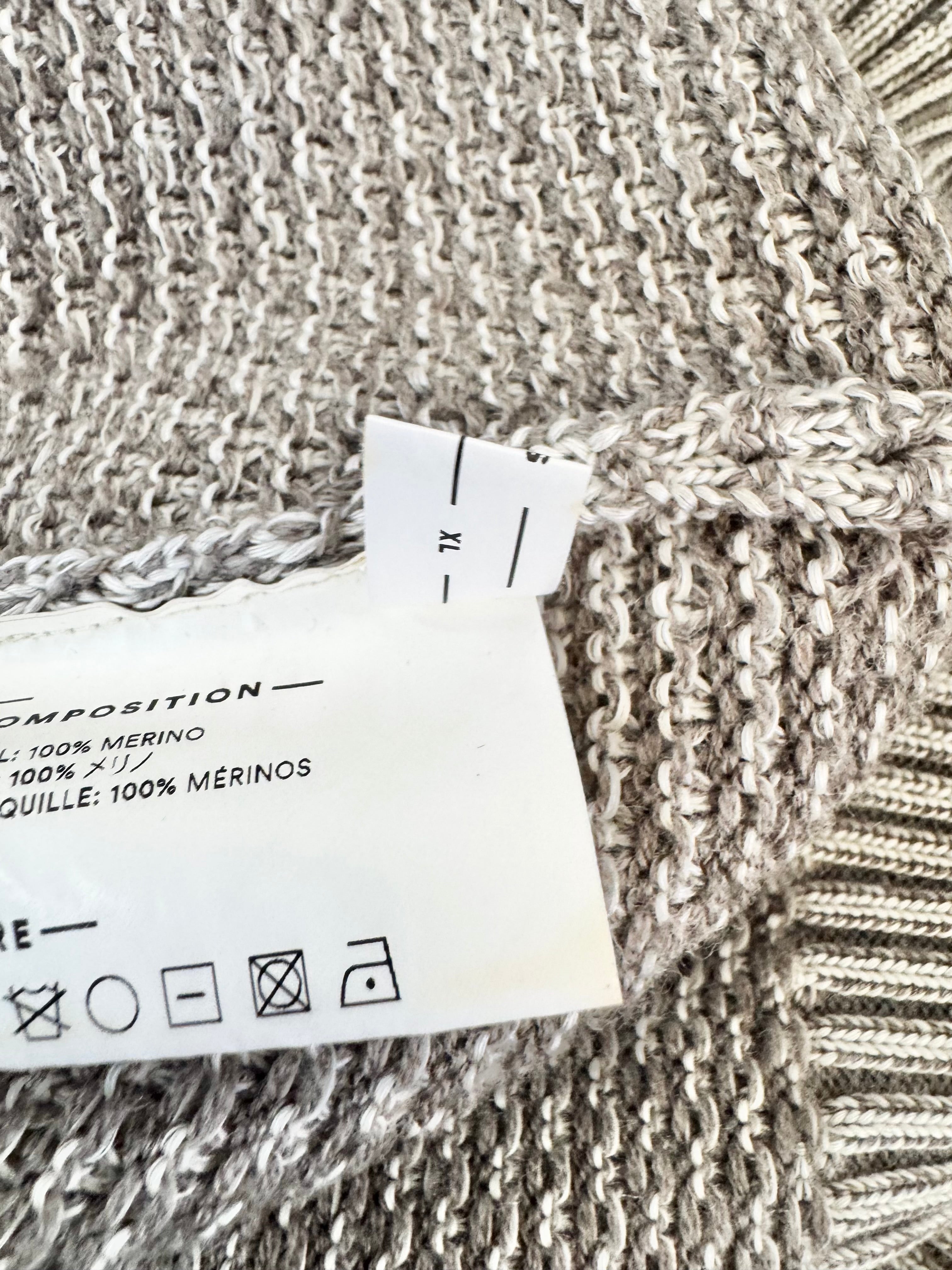 Maatsuyker Grey Merino Wool Knit Sweater - L