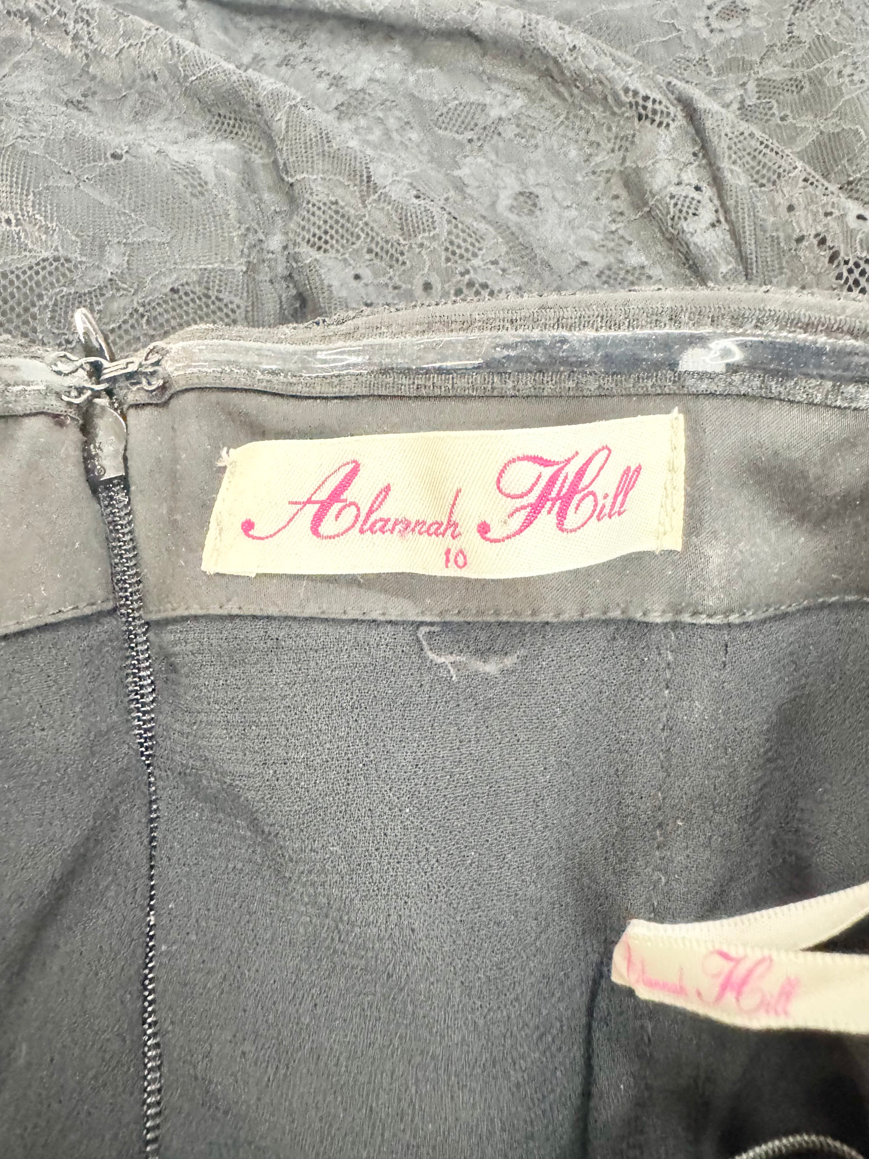 Alannah Hill Black Half Sleeve Lace Dress - AU10