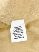 St. Angi Wheaten Linen Blend Open Cardigan - AU10/12