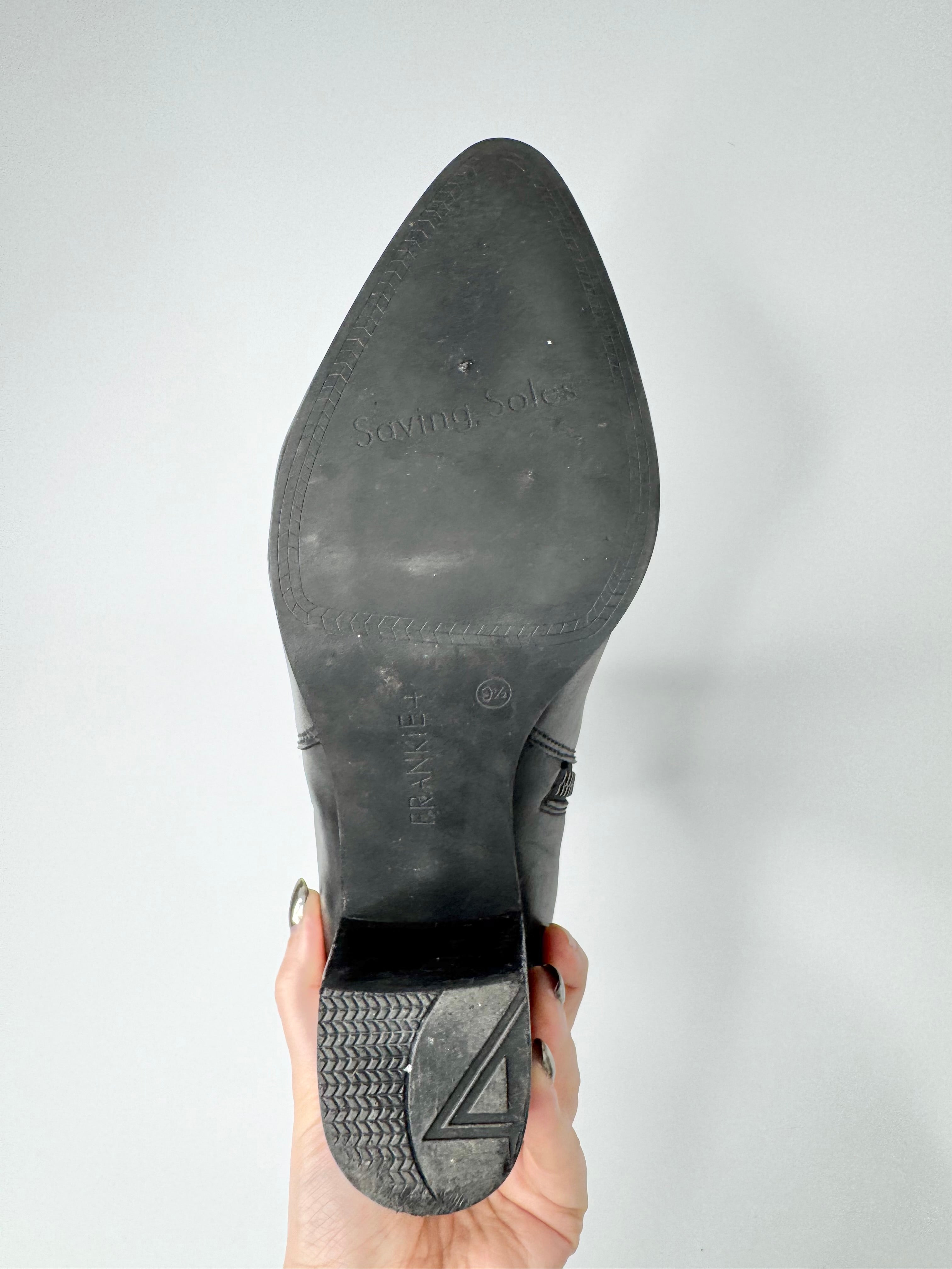Frankie4 Black Leather Ankle Boots - EU40.5