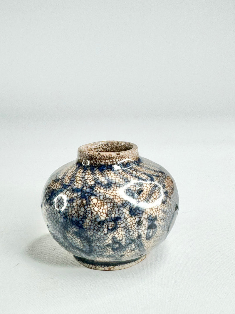 Antique Blue Cracked Glaze Jarlet