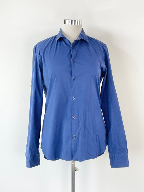 Manuel Ritz Dark Blue Long Sleeve Shirt - XL