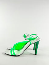 Scanlan Theodore Sheer Emerald Green Stilettos - EU41