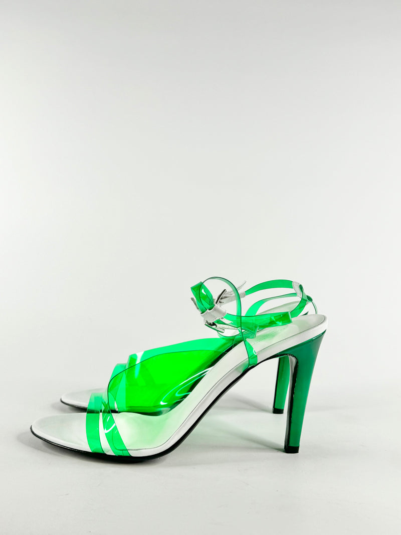 Scanlan Theodore Sheer Emerald Green Stilettos - EU41