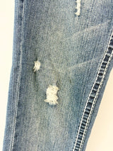 True Religion Dark Blue Distressed Skinny-Fit Jeans - W29