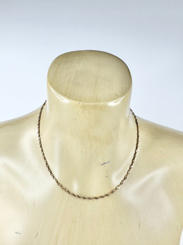 9ct Italian Made Gold Rope Chain Necklace