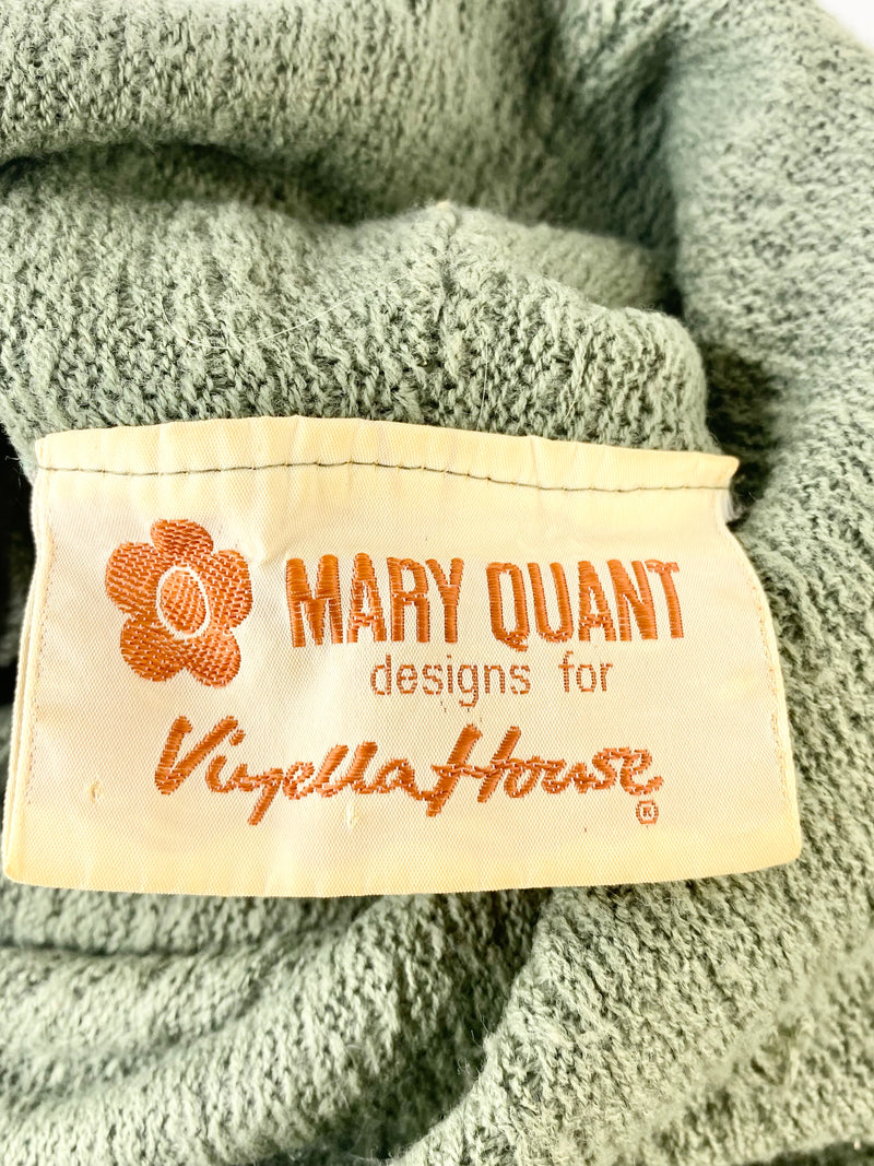 Vintage Mary Quant Lichen Green Jumper - AU8/10