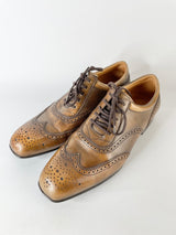 J.M. Weston Mahogany 'Richelieu' Leather Oxford Dress Shoes - 9 E