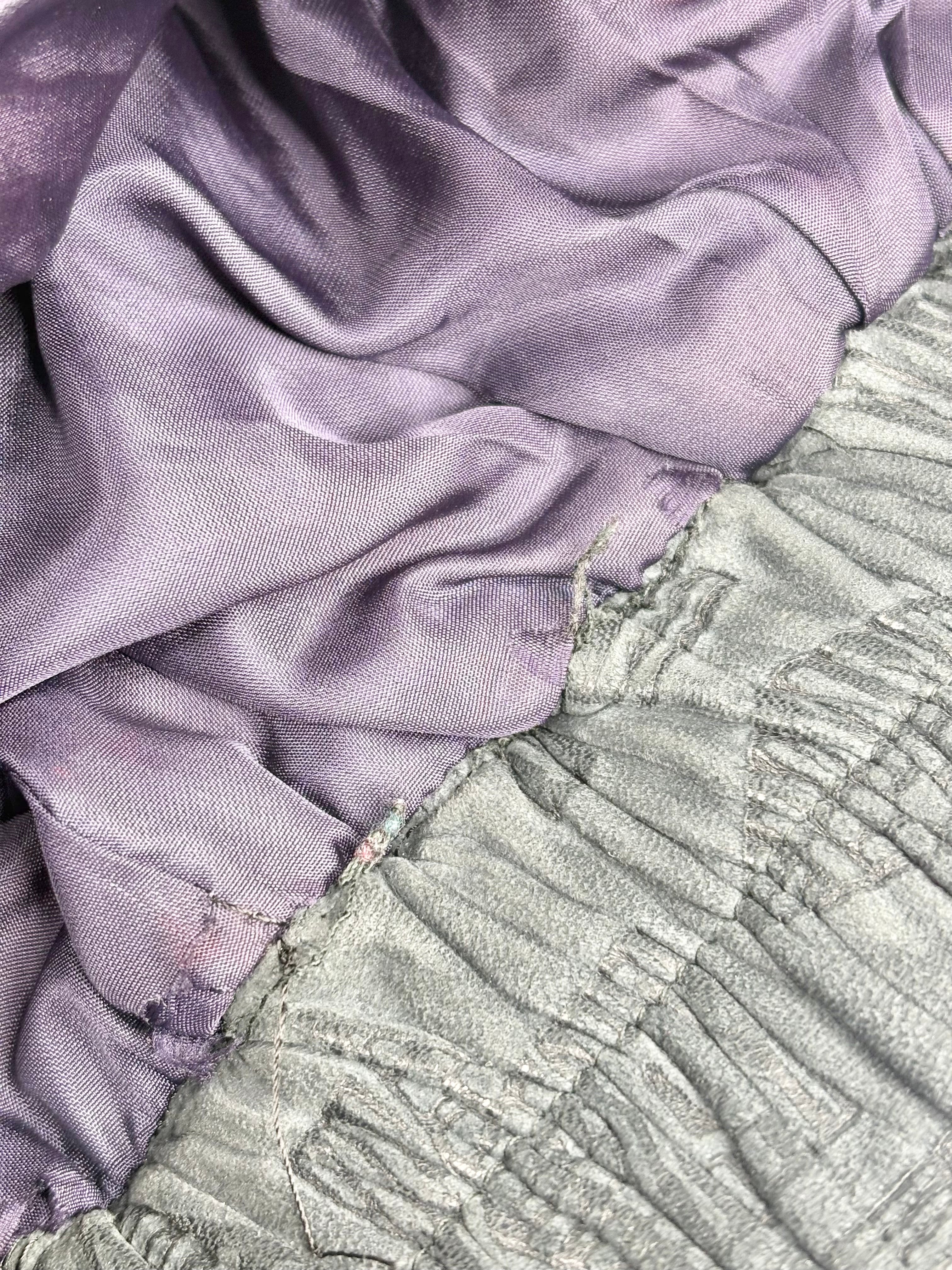 Creations Jez Vintage Oversized Tooled Leather Bomber Jacket - AU16/18