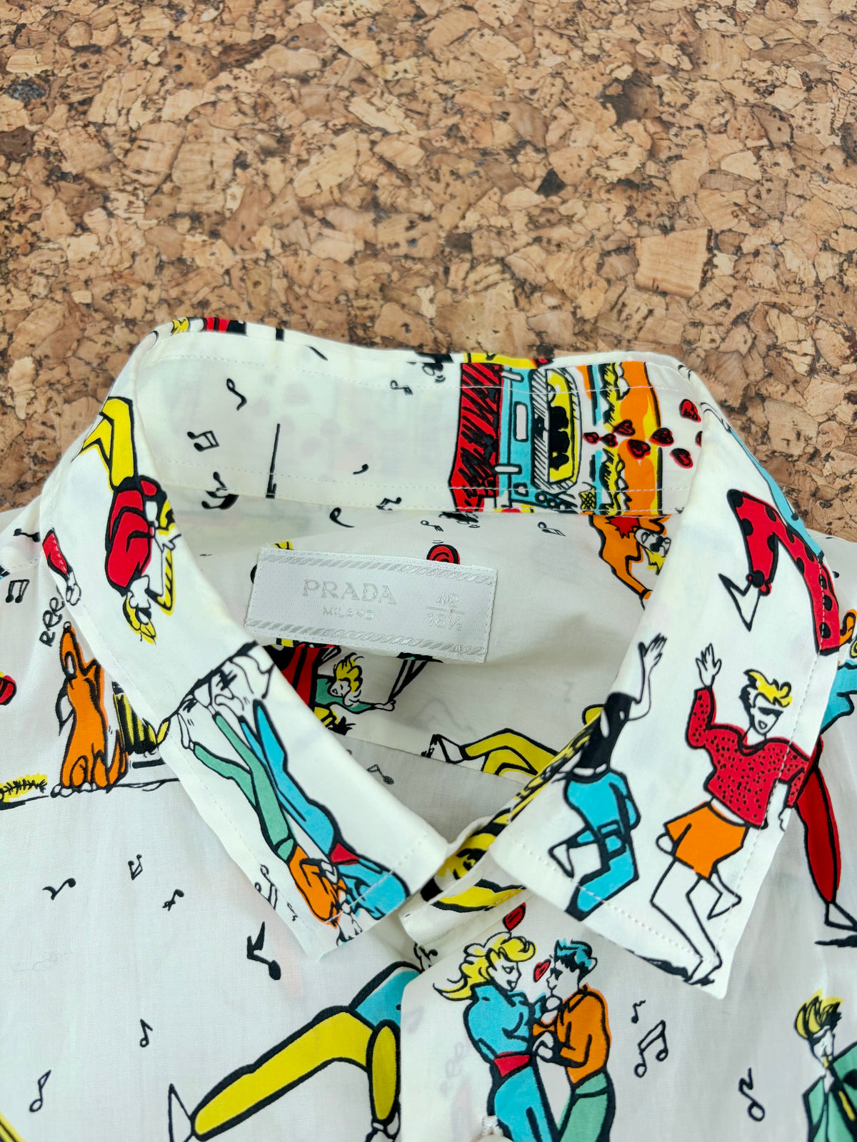 Prada Spring Summer 2012 Dance Americana Illustrated Shirt - 42