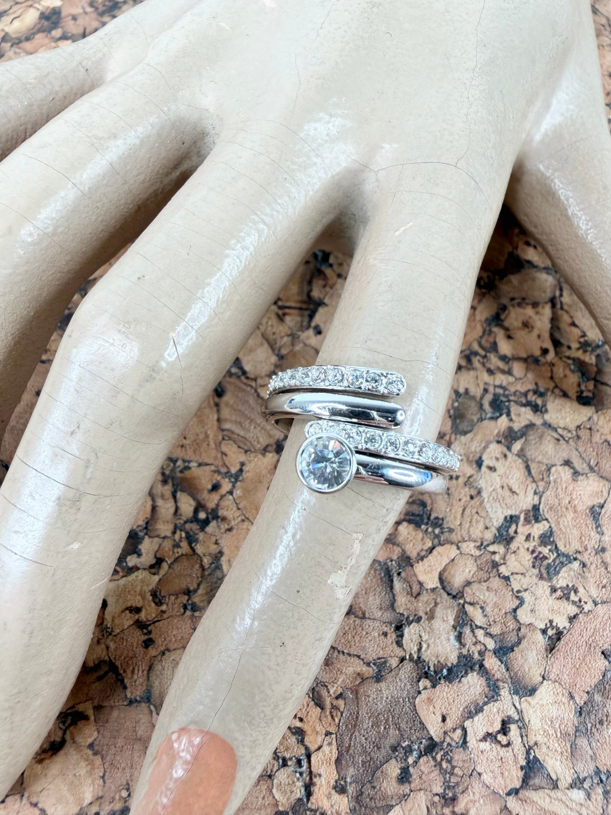 Swarovski 'Radiance' Rhodium Crystal Ring NWT