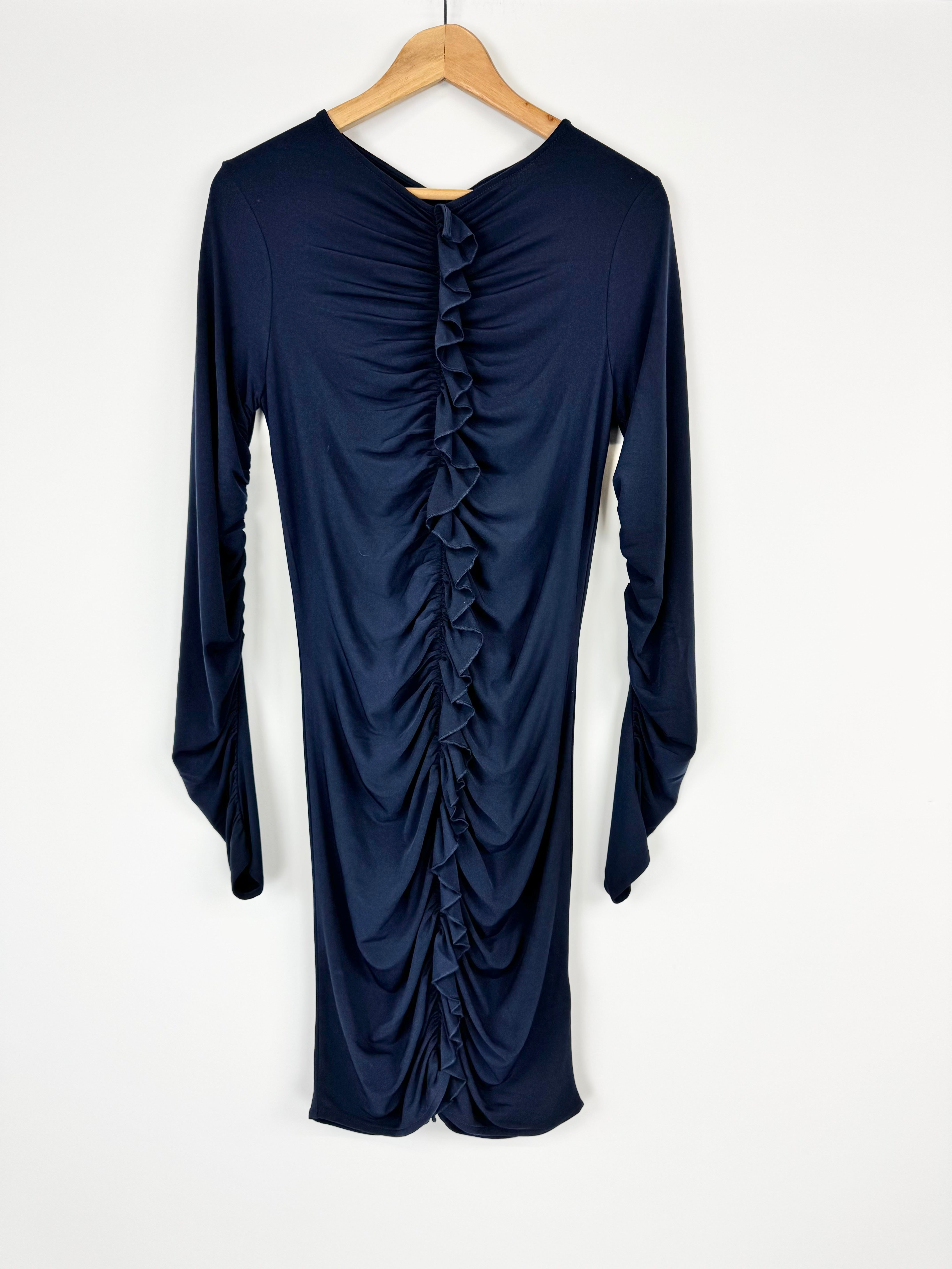 Reiss Navy Ruched Midi 'Harriet Dress - AU10