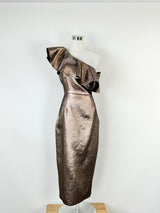 Rachel Zoe Rose Gold 'Tabitha' Off Shoulder Gown - AU8/10