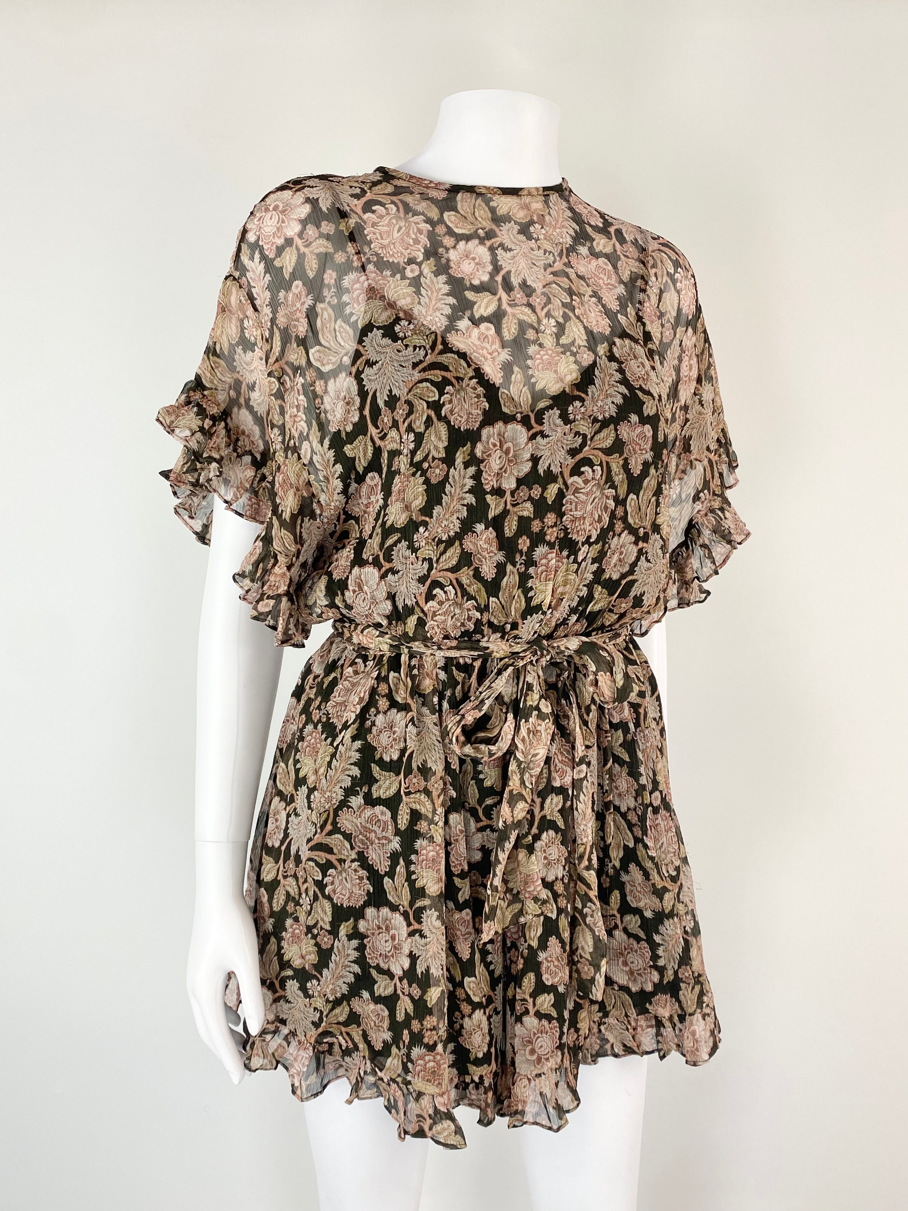 Zimmerman Silk Tawny Paisley Playsuit - AU8/10