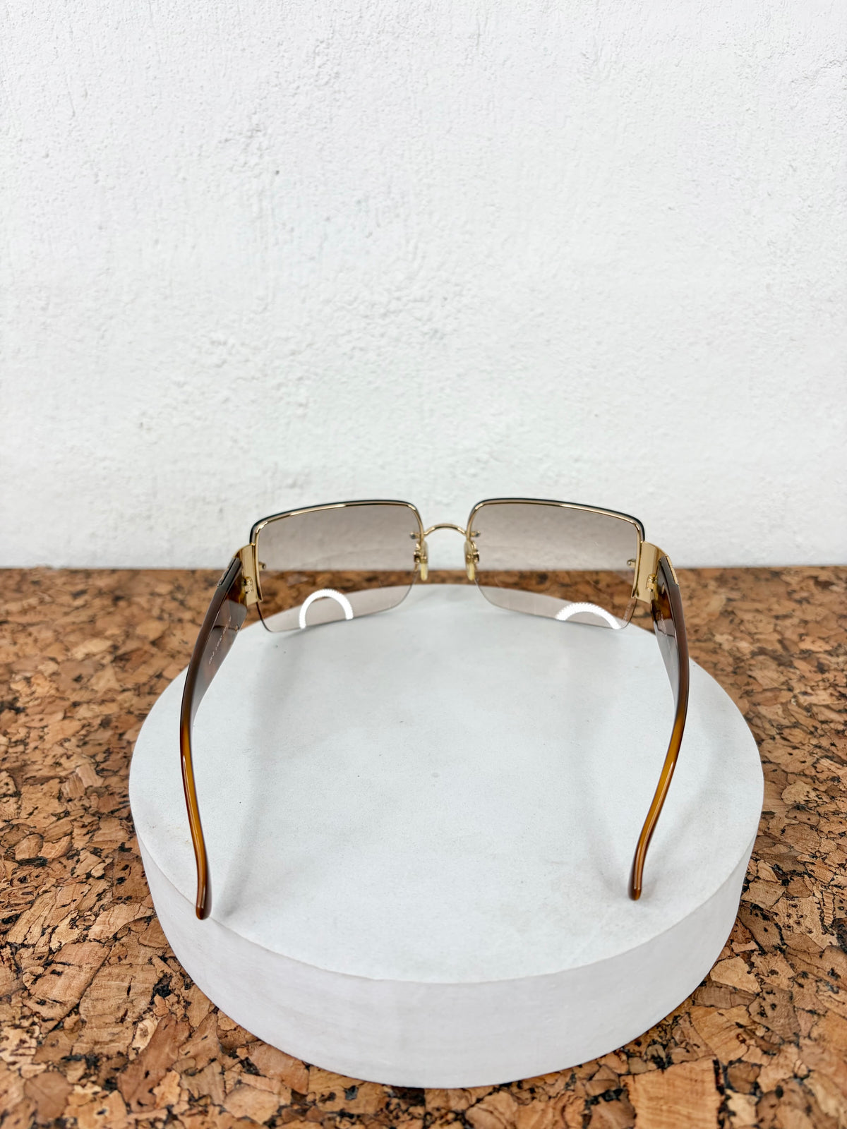 Chanel Frameless Tortoiseshell Resin & Swarovski Crystal 4095-B Sunglasses