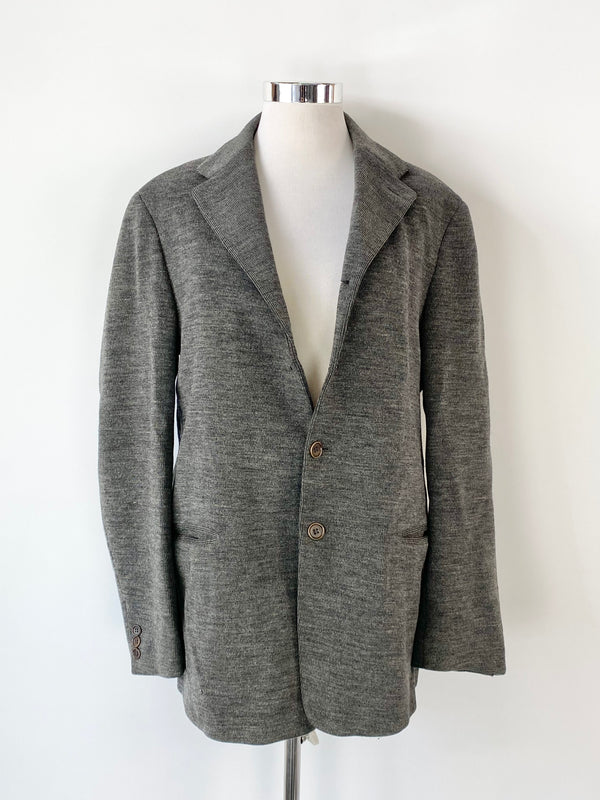 Giorgio Armani Grey Wool Blend Blazer - 42