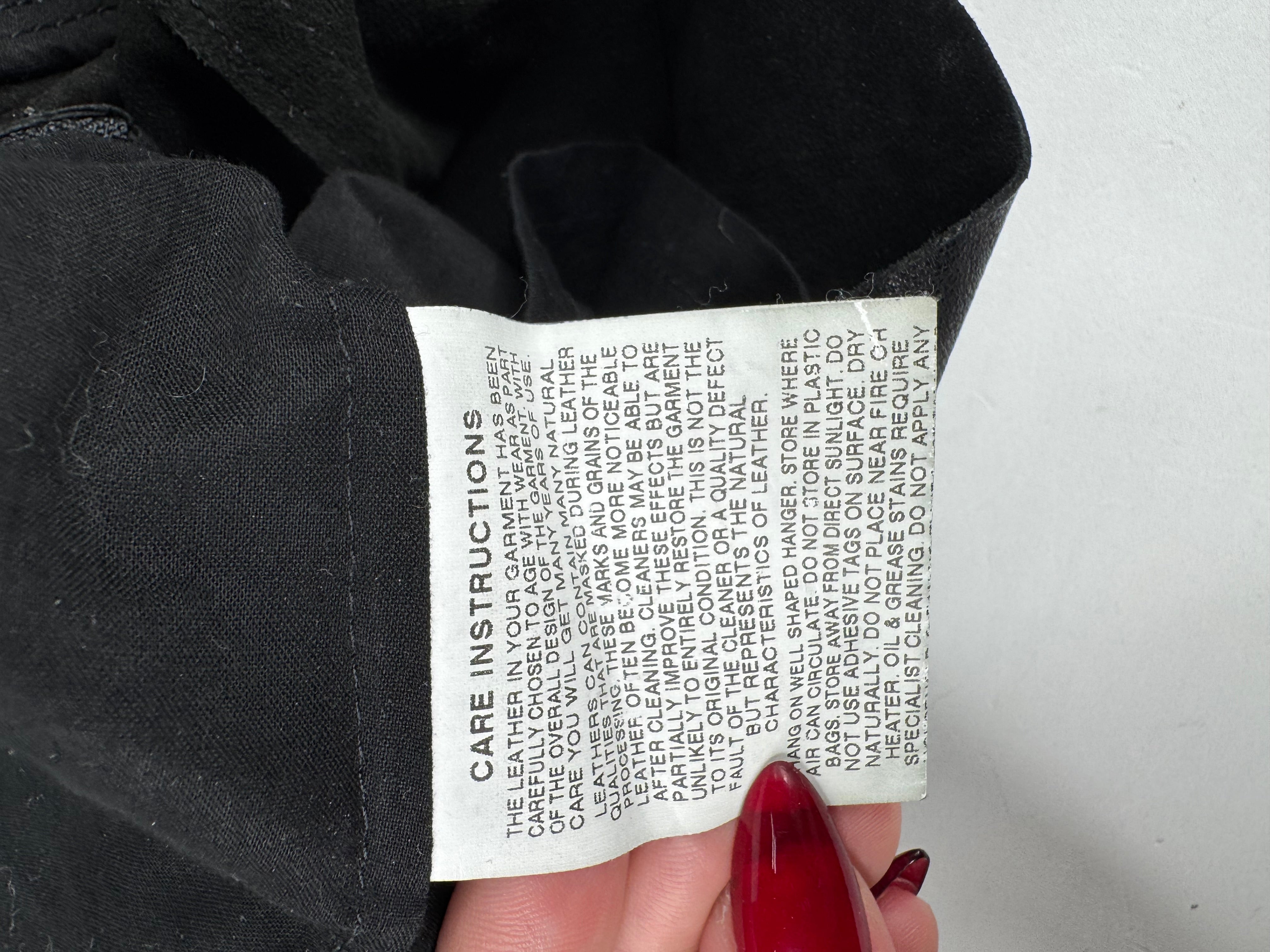 Bisonte Black Biker Jacket - AU6/8