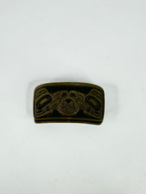 Robert Crew Inuit Carved Bronze Belt Buckle