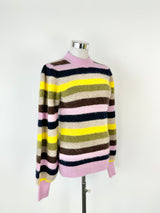 Ganni Multicolour Puff Sleeve Striped Jumper - AU6/8