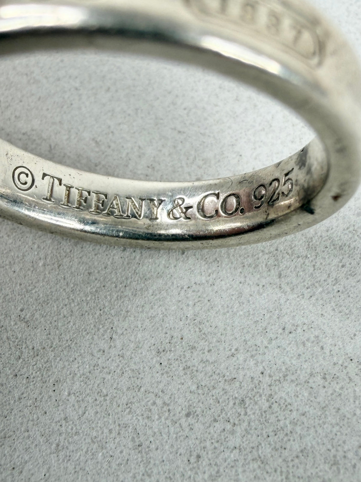 Tiffany & Co. 1837 Sterling Silver Narrow Band Ring 925 - US7.5