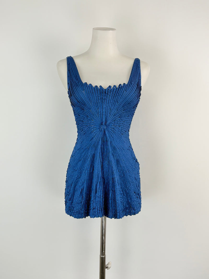 Pepa Pombo Cobalt Gathered-Pleat Singlet Top - AU8
