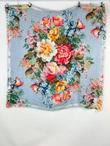 Gucci Sky Blue Floral Wool-Blend Scarf