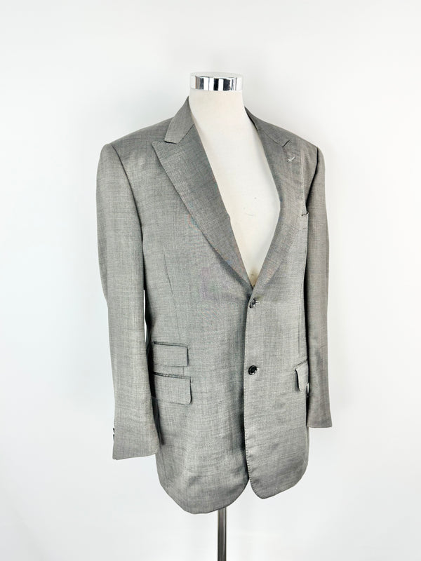 Lanificio F. LLi Cerruti Grey Silk & Wool Blend Suit - 54R