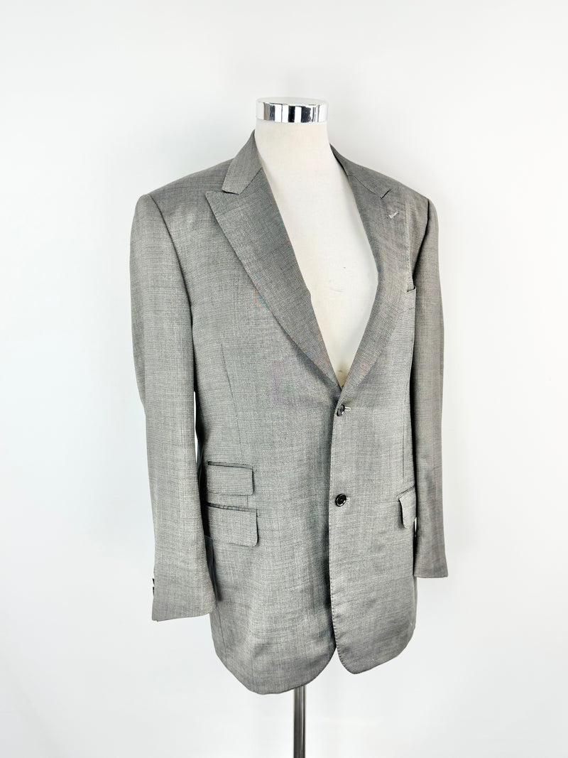 Lanificio F. LLi Cerruti Grey Silk & Wool Blend Suit - 54R