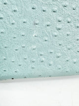 House of Hello Blue Faux Ostrich Texture Leather Bag