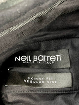 Neil Barrett Black Hem Zip Skinny Fit Pants - W32
