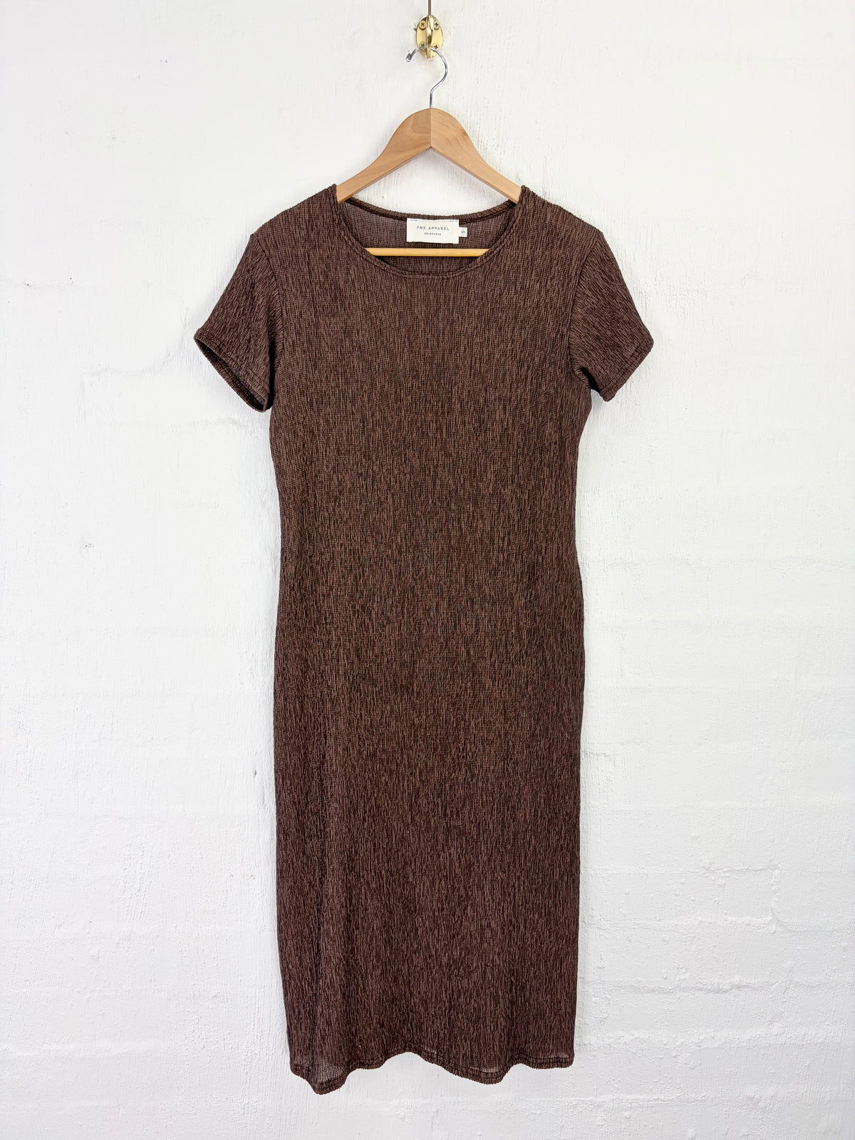 FME Apparel Brown Crepe Stretch Dress - AU8