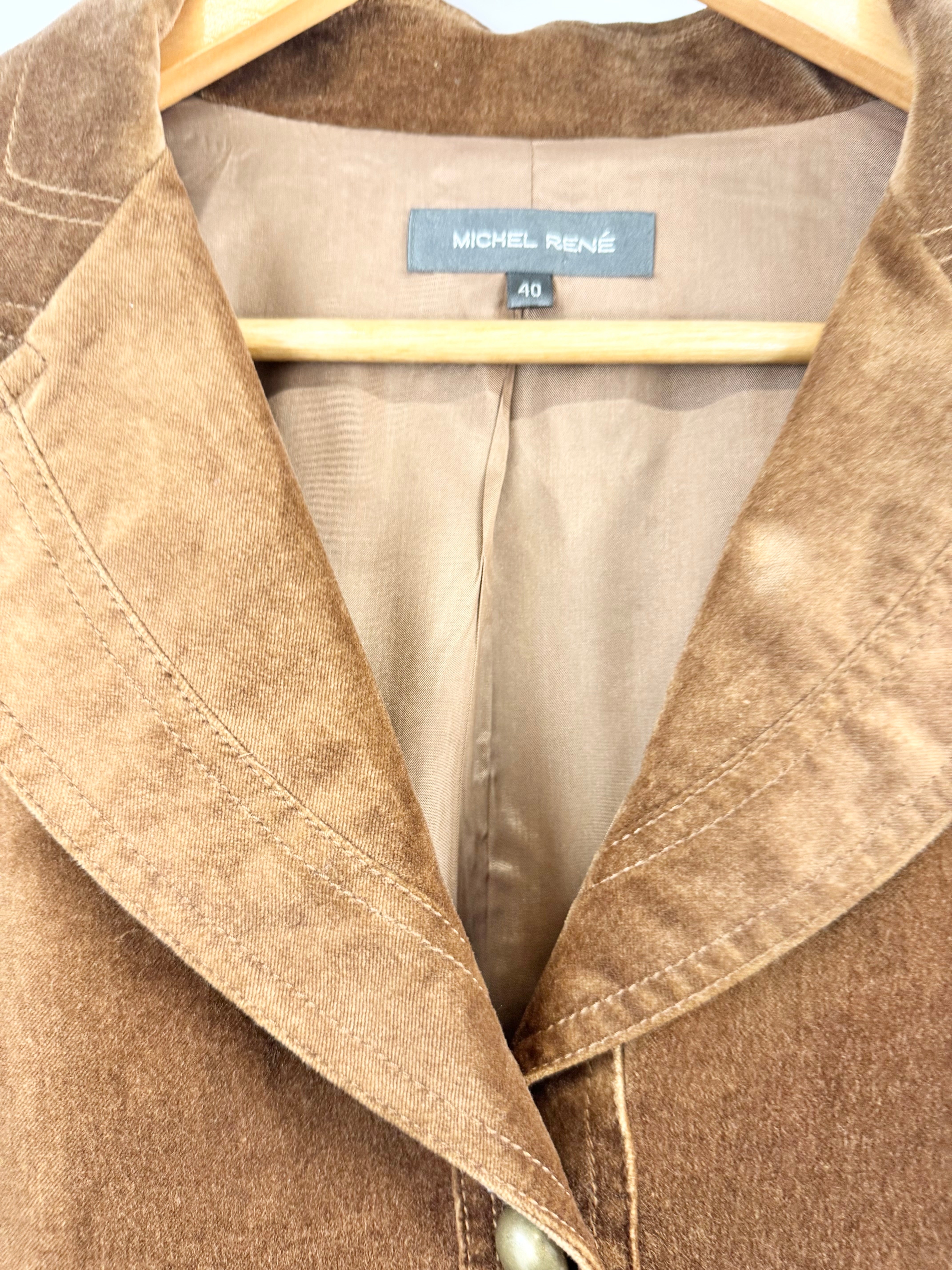 Vintage Michael Rene Cinnamon Velvet Blazer - AU10