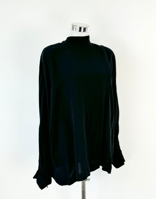 Hope Black Pussy Bow Blouse - AU10