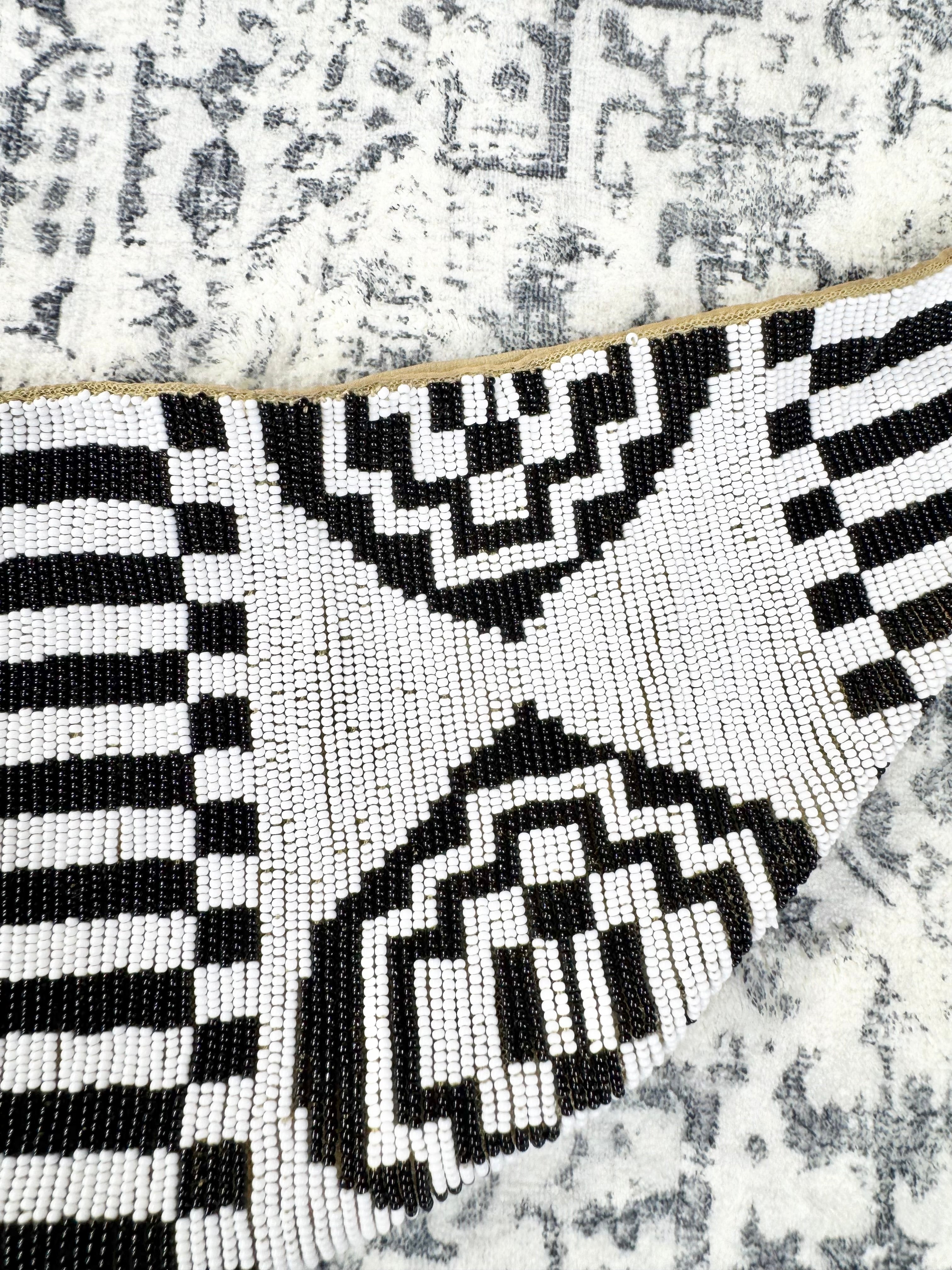 Roarke New York Black & White Beaded Collar