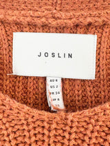 Joslin Rust Micro-Cable Knit Relaxed Sweater - AU6/8