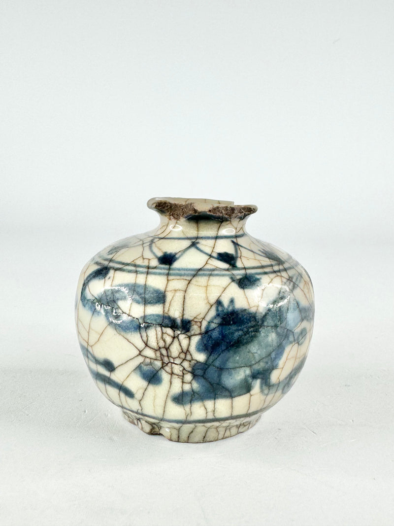 Antique Stoneware Hand Painted Jarlet