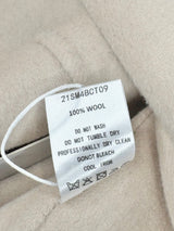 Silk Maison Ivory Wool Oversized Coat - XXS