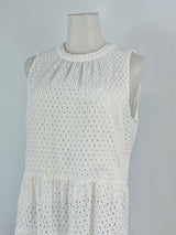 Decjuba White Ring-Pattern Tiered Maxi Dress - AU12