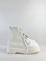 Dr Martens Optical White Jadon Mono II Vegan Leather Boots NWT - EU42