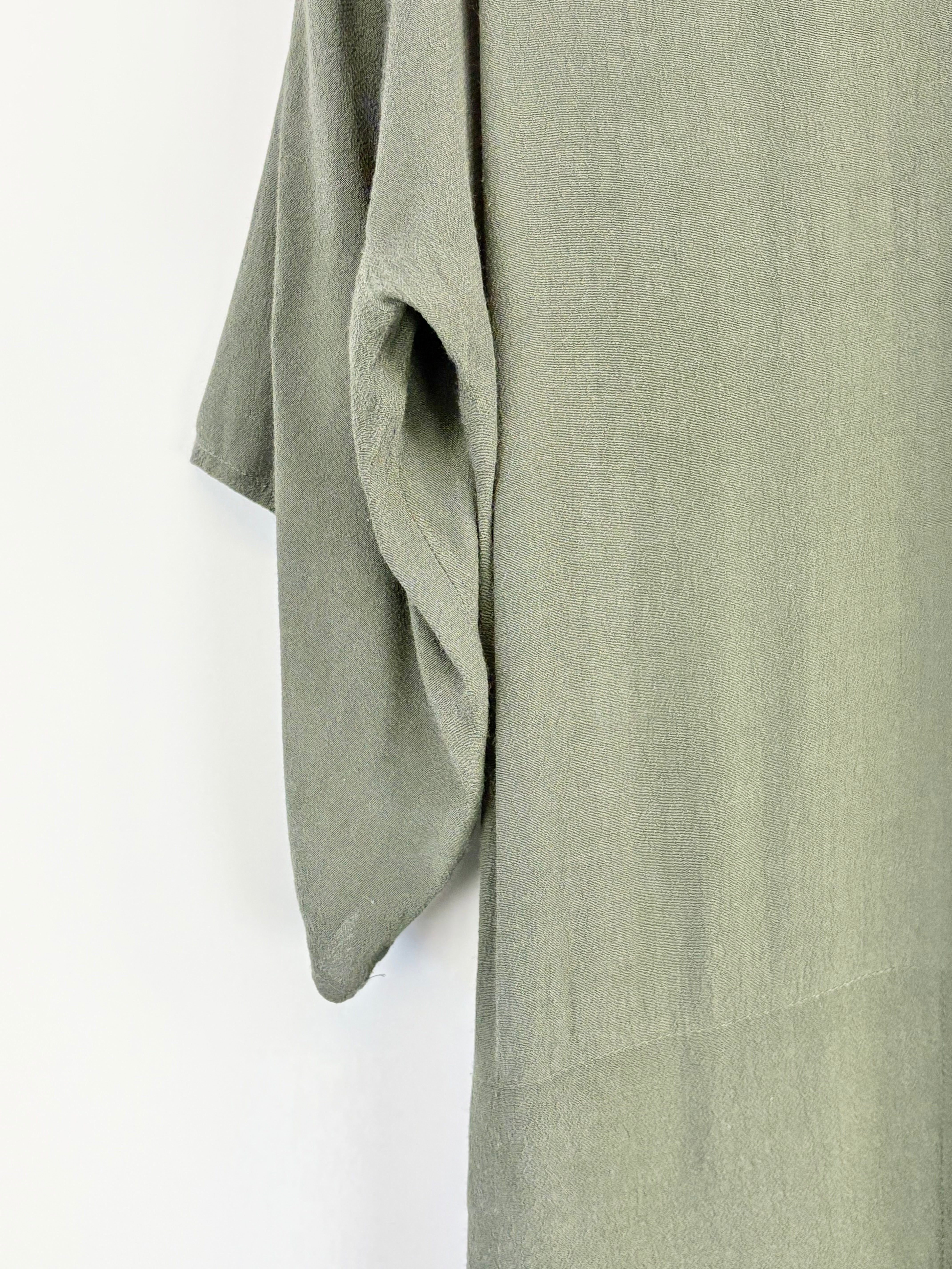 Husk Forest Green Crepe Shift Dress - AU8/10