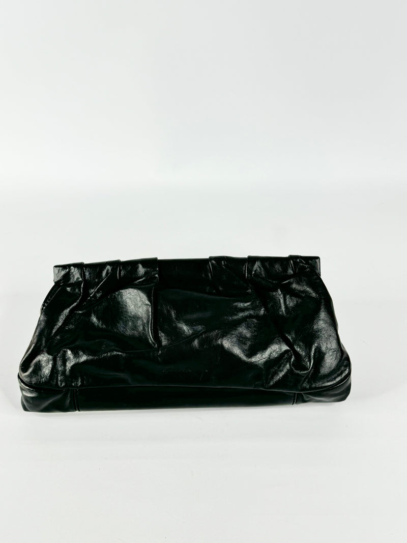 Kenneth Cole Structured Black Clutch