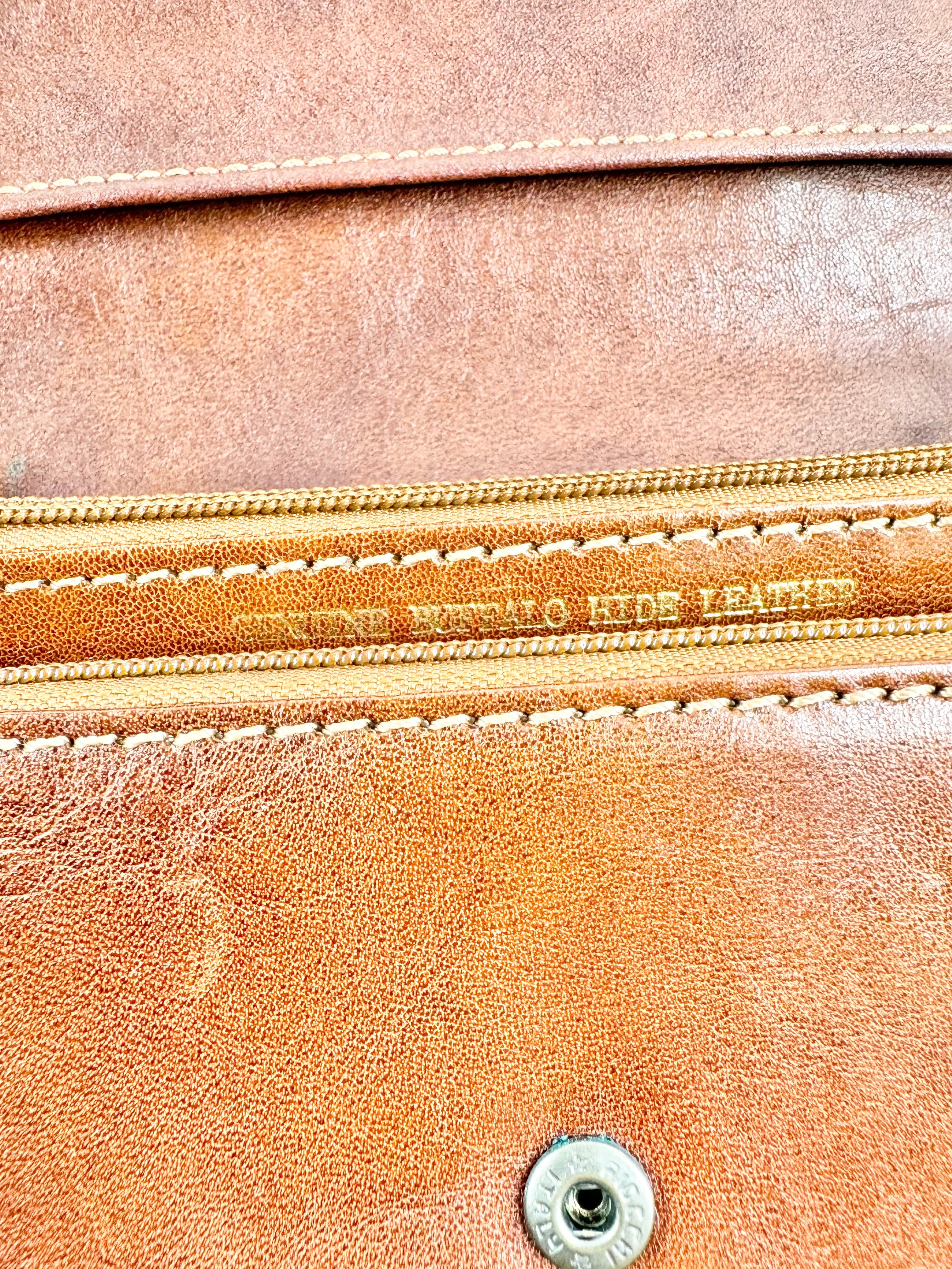 Cellini Deep Tan Mini Cross Body Bag