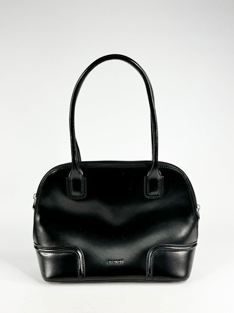 Oroton Black Classic Shoulder Bag