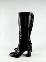 Premiata Black Heeled Knee High Boots - EU39