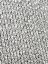 Johnstons of Elgin Charcoal Rib-Knit Wool Scarf